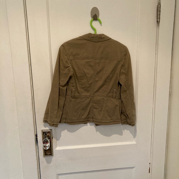 BCBG Khaki Cotton Jacket XXS - Picture 3 of 3
